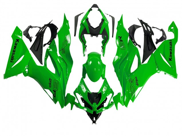 Green 2019-2022 Kawasaki ZX6R Motorcycle Fairings