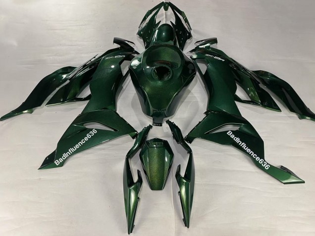 Dark Green 2019-2022 Kawasaki ZX6R Motorcycle Fairings