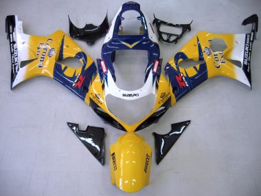 Yellow Dark Blue White Motul Corona 2000-2002 Suzuki GSXR1000 Motorcycle Fairings