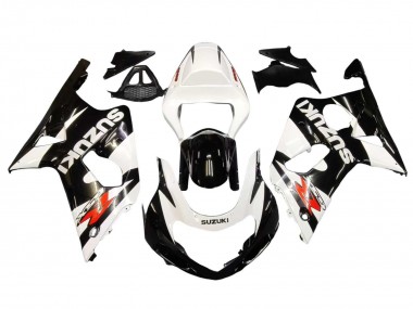 White Glossy Black Red 2000-2002 Suzuki GSXR1000 Motorcycle Fairings