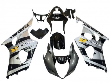 Glossy Black Silver Grey Yellow 2003-2004 Suzuki GSXR 1000 Motorcycle Fairings