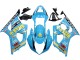 Light Blue Yellow Black Rizla Motul 2003-2004 Suzuki GSXR 1000 Motorcycle Fairings