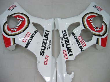 White Red Motul Lucky Strike 2003-2004 Suzuki GSXR 1000 Motorcycle Fairings