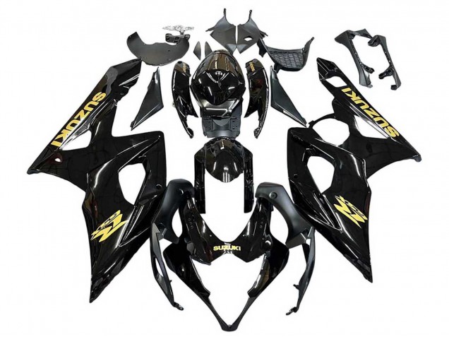 Glossy Black Gold Decal 2005-2006 Suzuki GSXR 1000 Motorcycle Fairings
