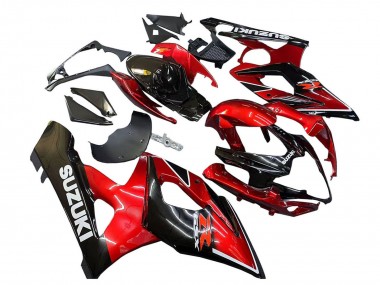 Red Glossy Black 2005-2006 Suzuki GSXR 1000 Motorcycle Fairings