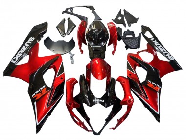 Red Glossy Black 2005-2006 Suzuki GSXR 1000 Motorcycle Fairings