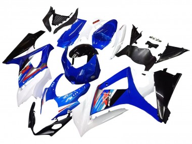 White Blue Black Red 2007-2008 Suzuki GSXR 1000 Motorcycle Fairings