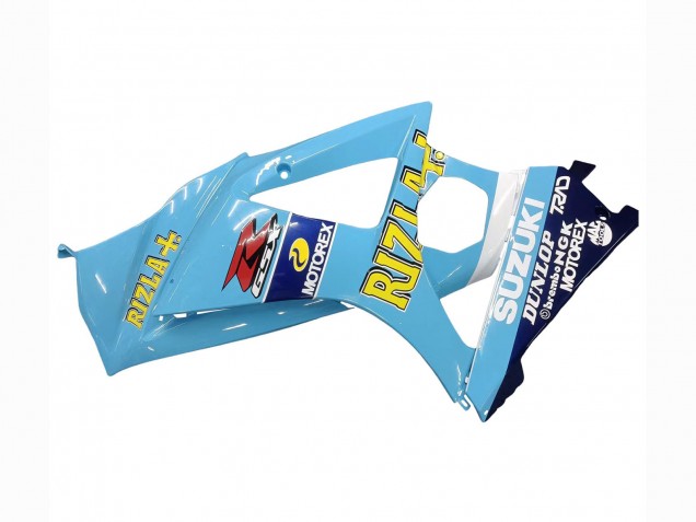 Light Blue Yellow Black Motul Rizla 2007-2008 Suzuki GSXR 1000 Motorcycle Fairings