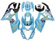 Light Blue Yellow Black Motul Rizla 2007-2008 Suzuki GSXR 1000 Motorcycle Fairings
