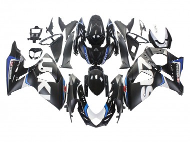 Matte Black White Blue 2009-2016 Suzuki GSXR 1000 Motorcycle Fairings