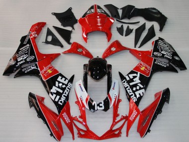 Red Black White 13 2009-2016 Suzuki GSXR 1000 Motorcycle Fairings