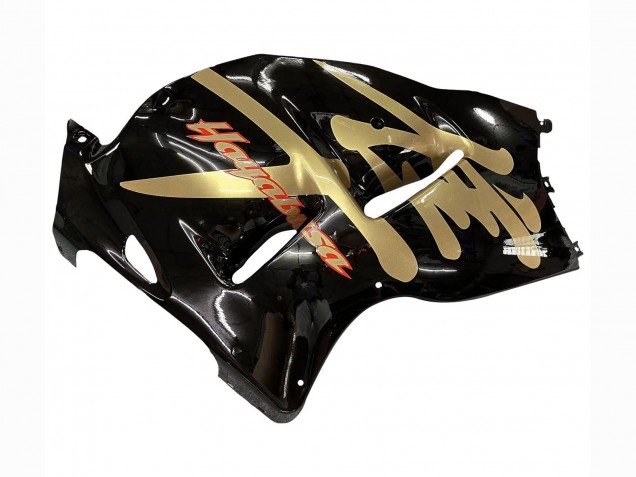 Glossy Black Gold Hayabusa 1996-2007 Suzuki GSXR 1300 Hayabusa Motorcycle Fairings