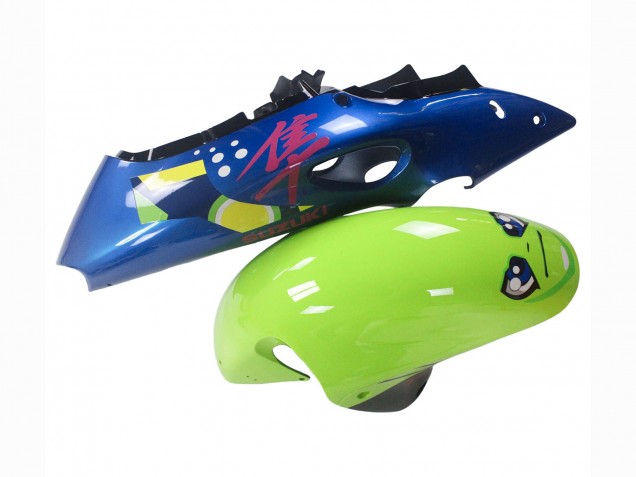 Blue Green Shark 46 1996-2007 Suzuki GSXR 1300 Hayabusa Motorcycle Fairings