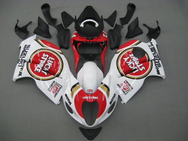 White Red Motul 1996-2007 Suzuki GSXR 1300 Hayabusa Motorcycle Fairings
