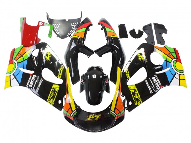 Black Multicolor 27 1996-2000 Suzuki GSXR 600 / GSXR 750 Motorcycle Fairings