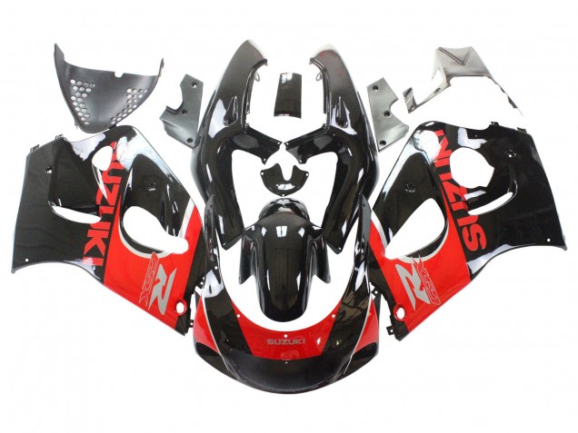 Black Red 1996-2000 Suzuki GSXR 600 / GSXR 750 Motorcycle Fairings