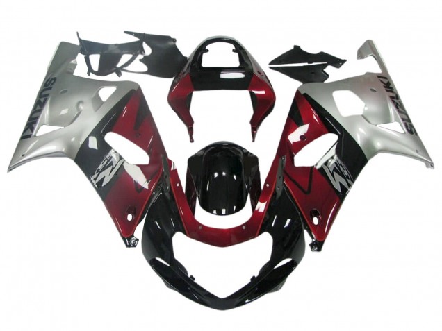 Dark Blue White 1996-2000 Suzuki GSXR 600 / GSXR 750 Motorcycle Fairings