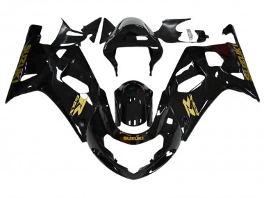 Glossy Black Gold Decal 2001-2003 Suzuki GSXR 600 / GSXR 750 Motorcycle Fairings