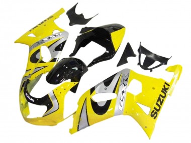 Yellow Silver Glossy Black 2001-2003 Suzuki GSXR 600 / GSXR 750 Motorcycle Fairing Kits