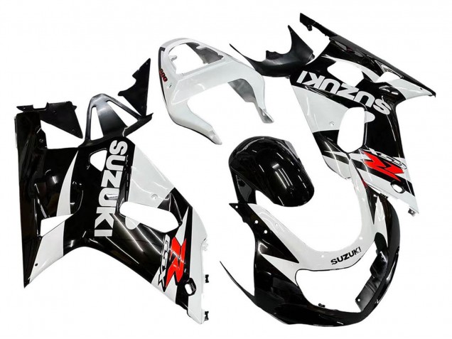 White Glossy Black Red 2001-2003 Suzuki GSXR 600 / GSXR 750 Motorcycle Fairings