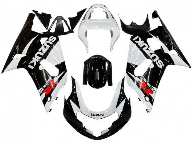 White Glossy Black Red 2001-2003 Suzuki GSXR 600 / GSXR 750 Motorcycle Fairings