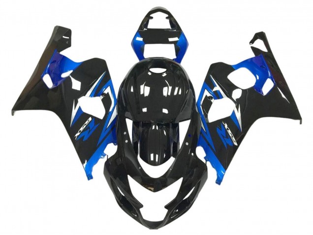 Glossy Black Blue 2004-2005 Suzuki GSXR 600 / GSXR 750 Motorcycle Fairings