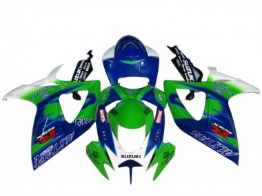 White Blue Green 2004-2005 Suzuki GSXR 600 / GSXR 750 Motorcycle Fairings
