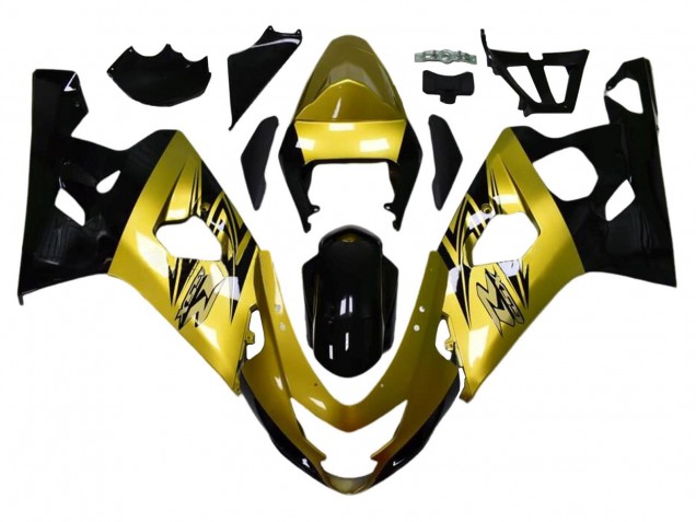 Gold Black 2004-2005 Suzuki GSXR 600 / GSXR 750 Motorcycle Fairings