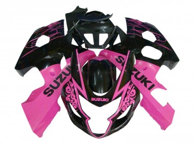 Pink Glossy Black 2004-2005 Suzuki GSXR 600 / GSXR 750 Motorcycle Fairing