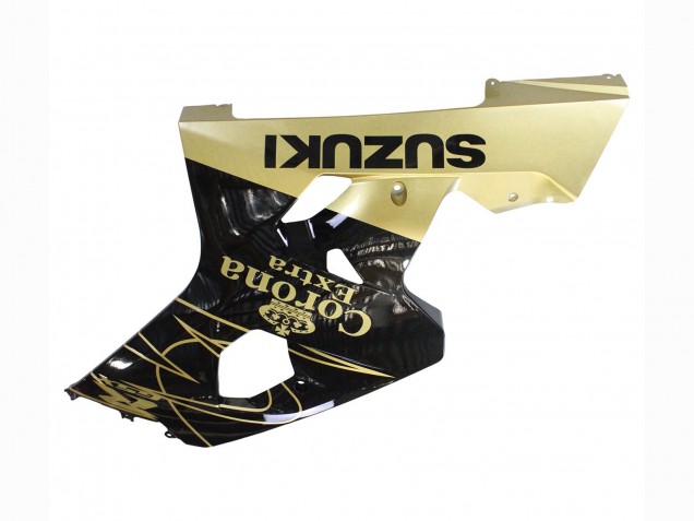 Glossy Black Gold Corona 2004-2005 Suzuki GSXR 600 / GSXR 750 Motorcycle Fairings