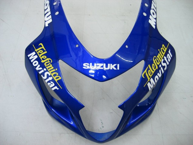 Blue White Yellow Green Telefonica Motul MoviStar 2004-2005 Suzuki GSXR 600 / GSXR 750 Motorcycle Fairings