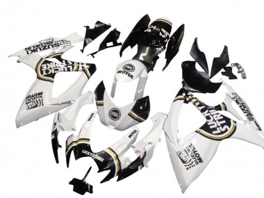 White Black Lucky Strike Motul 2006-2007 Suzuki GSXR 600 / GSXR 750 Motorcycle Fairings
