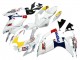 White Red Yellow Motul 2006-2007 Suzuki GSXR 600 / GSXR 750 Motorcycle Fairings