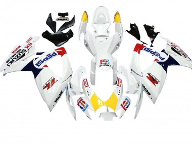 White Red Yellow Motul 2006-2007 Suzuki GSXR 600 / GSXR 750 Motorcycle Fairings