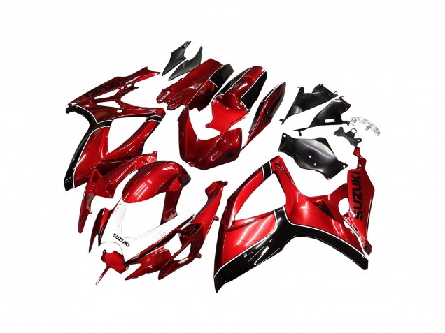 Red Black 2006-2007 Suzuki GSXR 600 / GSXR 750 Motorcycle Fairings