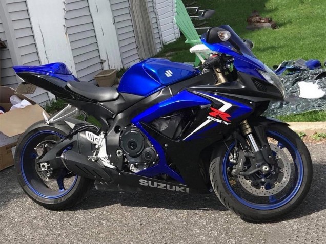 Blue Black Red 2006-2007 Suzuki GSXR 600 / GSXR 750 Motorcycle Fairings