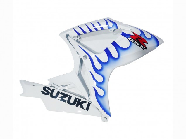White Blue Flame 2006-2007 Suzuki GSXR 600 / GSXR 750 Motorcycle Fairings