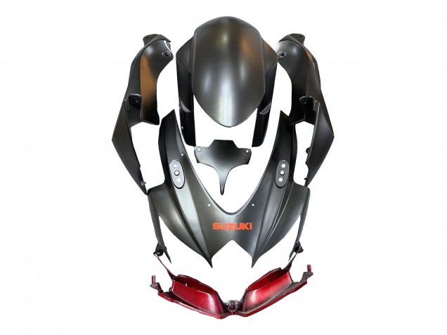 Matte Black Red 2008-2010 Suzuki GSXR 600 / GSXR 750 Motorcycle Fairings