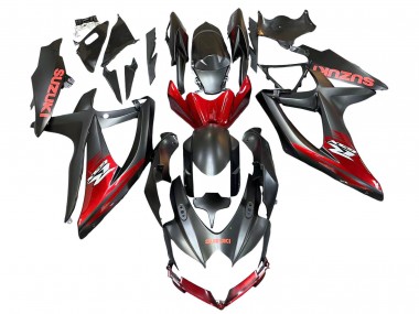 Matte Black Red 2008-2010 Suzuki GSXR 600 / GSXR 750 Motorcycle Fairings