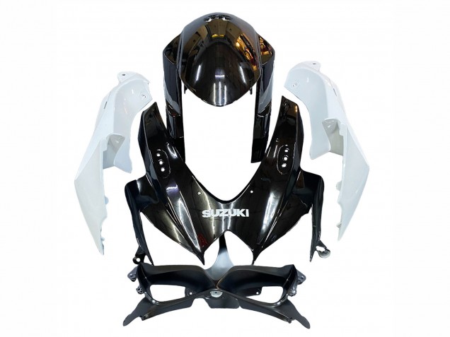 White Black 2008-2010 Suzuki GSXR 600 / GSXR 750 Motorcycle Fairing