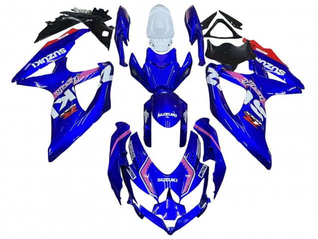 White Blue Pink Ecstar Motul 2008-2010 Suzuki GSXR 600 / GSXR 750 Motorcycle Fairings