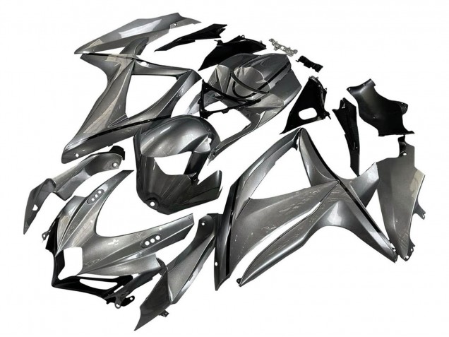 Matte Grey Black 2008-2010 Suzuki GSXR 600 / GSXR 750 Motorcycle Fairings