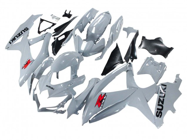 Glossy Grey 2008-2010 Suzuki GSXR 600 / GSXR 750 Motorcycle Fairings