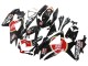 Glossy Black Red White Motul Lucky Strike 2008-2010 Suzuki GSXR 600 / GSXR 750 Motorcycle Fairings