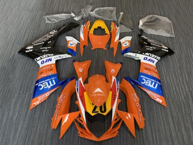 Orange Blue White Black ITEC 2008-2010 Suzuki GSXR 600 / GSXR 750 Motorcycle Fairings