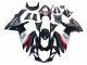 Glossy Black Forged Carbon Fiber Silver Red 2011-2024 Suzuki GSXR 600 / GSXR 750 Motorcycle Fairings