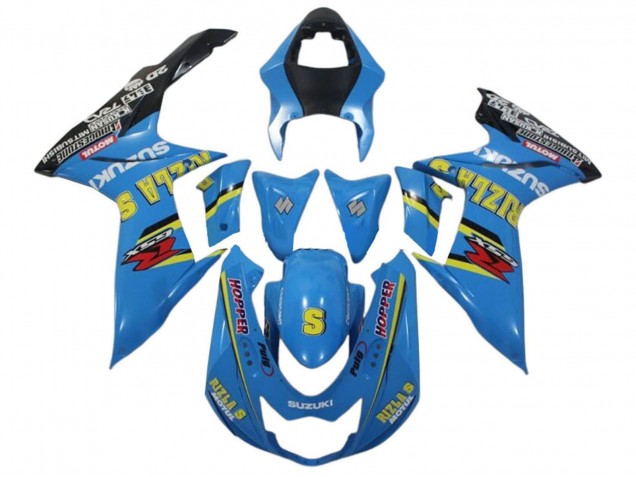 Blue Yellow Black Rizla 2011-2024 Suzuki GSXR 600 / GSXR 750 Motorcycle Fairings