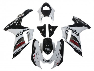 White Black Tyco Beacon 2011-2024 Suzuki GSXR 600 / GSXR 750 Motorcycle Fairings