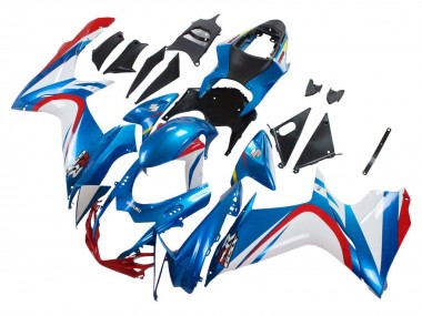 Blue White Red 2011-2024 Suzuki GSXR 600 / GSXR 750 Motorcycle Fairings