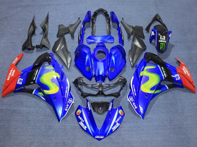 Blue Glossy Black Red ENEOS Monster 2015-2018 Yamaha YZF R3/R25 Motorcycle Fairings